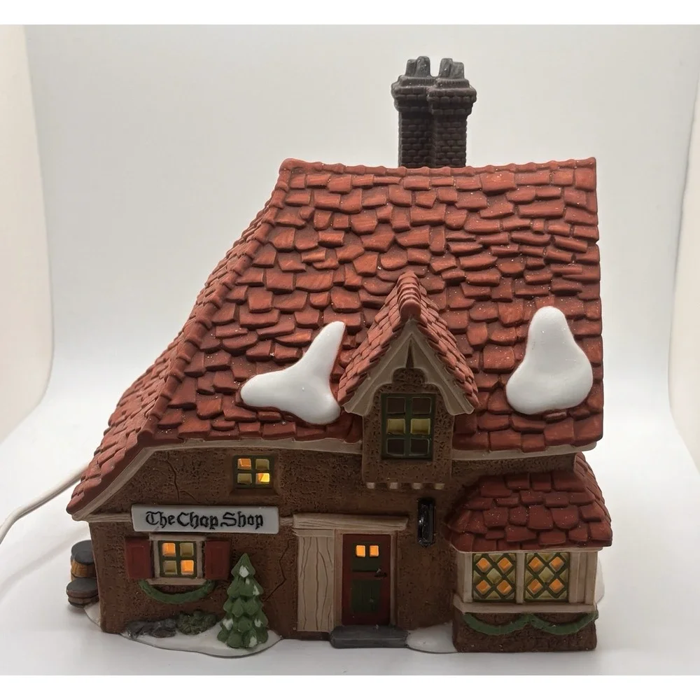 Dept 56 Dickens Village The Chop Shop 58331 Vintage Retired 1995 Box Light EX